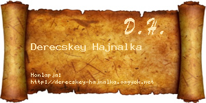 Derecskey Hajnalka névjegykártya